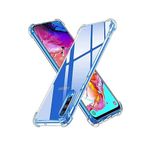 KZY İletişim Samsung Galaxy A7 2018 ile Uyumlu ile Uyumlu Kapak Airbag Antishock Köşe Korumalı Şeffaf Silikon Kılıf