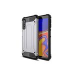 KZY İletişim-Samsung Galaxy A7 2018 ile Uyumlu Kapak Çift Katmanlı Zırh Tank Kılıf - Gri (GRİ)