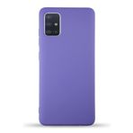 KZY İletişim Samsung Galaxy A71 ile Uyumlu Kapak ile Uyumlu İçi Kadife Lansman Silikon Kılıf - Mor