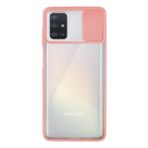 Kzy İletişim Samsung Galaxy A71 ile Uyumlu Kapak Lensi Açılır Kapanır Kamera Korumalı Silikon Kılıf - Pudra