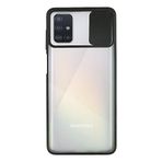 Kzy İletişim Samsung Galaxy A71 ile Uyumlu Kapak Lensi Açılır Kapanır Kamera Korumalı Silikon Kılıf - Siyah