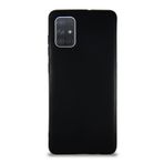 KZY İletişim Samsung Galaxy A71 ile Uyumlu Kılıf Soft Premier Renkli Silikon Kapak - Siyah