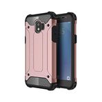 KZY İletişim-Samsung Galaxy J4 ile Uyumlu Kapak Çift Katmanlı Zırh Tank Kılıf - Rose Gold (ROSE GOLD)