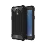KZY İletişim-Samsung Galaxy J4 ile Uyumlu Kapak Çift Katmanlı Zırh Tank Kılıf - Siyah (SİYAH)