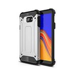 KZY İletişim-Samsung Galaxy J4 Plus ile Uyumlu Kapak Çift Katmanlı Zırh Tank Kılıf - Gri (GRİ)