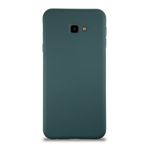 KZY İletişim Samsung Galaxy J4 Plus ile Uyumlu Kapak ile Uyumlu İçi Kadife Lansman Silikon Kılıf - Yeşil
