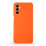 KZY İLETİŞİM Samsung Galaxy M23 ile Uyumlu Kapak İçi Kadife Kamera Korumalı Lansman Silikon Kılıf - Neon Turuncu