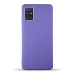 KZY İletişim Samsung Galaxy M31S ile Uyumlu Kapak ile Uyumlu İçi Kadife Lansman Silikon Kılıf - Mor