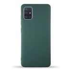 KZY İletişim Samsung Galaxy M31S ile Uyumlu Kapak ile Uyumlu İçi Kadife Lansman Silikon Kılıf - Yeşil