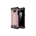 KZY İletişim-Samsung Galaxy Note 5 ile Uyumlu Kapak Çift Katmanlı Zırh Tank Kılıf - Rose Gold (ROSE GOLD)