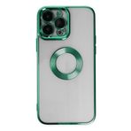 KZY İletişim Samsung Galaxy S21 Fe ile uyumlu Kapak ile uyumlu Yanları Renkli Lens Korumalı Logo Gösteren Luxury Silikon Kılıf - Gold