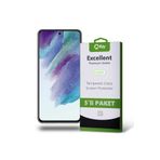 KZY İLETİŞİM Samsung Galaxy S21 FE ile uyumlu Temperli Ekran Koruyucu Kırılmaz Cam Ekonomik 5'lİ Paket