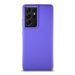KZY İletişim Samsung Galaxy S21 Ultra ile Uyumlu Kılıf Soft Premier Renkli Silikon Kapak - Mor