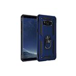 KZY İletişim Samsung Galaxy S8 Plus ile Uyumlu Kapak Military Yüzüklü Stantlı Panzer Tank Kılıf - Lacivert
