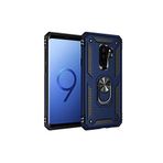 KZY İletişim Samsung Galaxy S9 Plus ile Uyumlu Kapak Military Yüzüklü Stantlı Panzer Tank Kılıf - Lacivert
