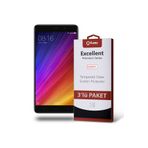 KZY İLETİŞİM Xiaomi Mi 5s Plus ile uyumlu Temperli Ekran Koruyucu Kırılmaz Cam Ekonomik 3'lü Paket