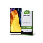 KZY İLETİŞİM Xiaomi Poco M3 Pro ile uyumlu Temperli Ekran Koruyucu Kırılmaz Cam Ekonomik 5'li Paket