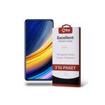 KZY İLETİŞİM Xiaomi Poco X3 Pro ile uyumlu Temperli Ekran Koruyucu Kırılmaz Cam Ekonomik 3'lü Paket