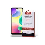 KZY İLETİŞİM Xiaomi Redmi 10A ile Uyumlu Temperli Ekran Koruyucu Kırılmaz Cam Ekonomik 3'lü Paket