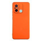 KZY İletişim Xiaomi Redmi 12C Kapak İçi Kadife Kamera Korumalı Lansman Silikon Kılıf - Neon Turuncu