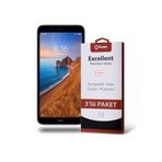 KZY İLETİŞİM Xiaomi Redmi 7A ile uyumlu Temperli Ekran Koruyucu Kırılmaz Cam Ekonomik 3'lü Paket