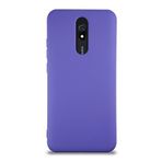 KZY İletişim Xiaomi Redmi 8 ile Uyumlu Kapak İçi Kadife Lansman Silikon Kılıf - Mor
