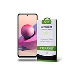 KZY İLETİŞİM Xiaomi Redmi Note 10S ile uyumlu Temperli Ekran Koruyucu Kırılmaz Cam Ekonomik 5'li Paket