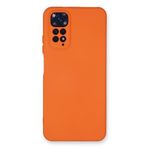 KZY İletişim Xiaomi Redmi Note 11S Global ile uyumlu Kapak İçi Kadife Kamera Korumalı Lansman Silikon Kılıf - Turuncu