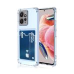 KZY İLETİŞİM Xiaomi Redmi Note 12 4G Kapak Kamera Korumalı Kartlıklı Darbe Emici Özellikli Şeffaf Silikon Kılıf