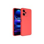 KZY İletişim Xiaomi Redmi Note 12 Pro ile Uyumlu Kapak Kamera Korumalı Içi Kadife Lansman Silikon Kılıf - Kırmızı
