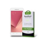 KZY İLETİŞİM Xiaomi Redmi Note 4A ile uyumlu Temperli Ekran Koruyucu Kırılmaz Cam Ekonomik 5'li Paket