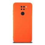 KZY İletişim Xiaomi Redmi Note 9 ile Uyumlu Kapak İçi Kadife Kamera Korumalı Lansman Silikon Kılıf - Turuncu