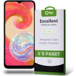 Kzy Samsung Galaxy A04E ile Uyumlu Temperli Ekran Koruyucu Kırılmaz Cam Ekonomik 5'li Paket - Şeffaf