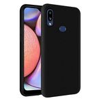 KZY Samsung Galaxy A10s İçi Kadife Soft Logosuz Lansman Silikon Kılıf - Siyah
