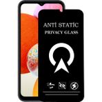Kzy Samsung Galaxy A14 ile Uyumlu Tam Kaplayan Anti Statik Görünmez Safir Ekran Koruyucu Hayalet Cam - Şeffaf