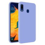 KZY Samsung Galaxy A30 İçi Kadife Soft Logosuz Lansman Silikon Kılıf - Lila