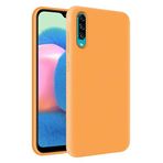 KZY Samsung Galaxy A30s İçi Kadife Soft Logosuz Lansman Silikon Kılıf - Turuncu