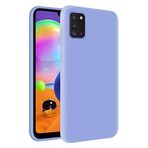KZY Samsung Galaxy A31 İçi Kadife Soft Logosuz Lansman Silikon Kılıf - Lila
