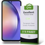 Kzy Samsung Galaxy A54 Temperli Ekran Koruyucu Kırılmaz Cam Ekonomik 5'li Paket - Buzlu Şeffaf