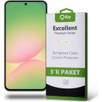 Kzy Samsung Galaxy A56 ile Uyumlu Temperli Ekran Koruyucu Kırılmaz Cam Ekonomik 5'li Paket - Şeffaf