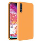 KZY Samsung Galaxy A70 İçi Kadife Soft Logosuz Lansman Silikon Kılıf - Turuncu