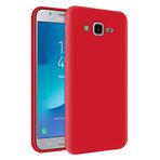 KZY Samsung Galaxy J7 İçi Kadife Soft Logosuz Lansman Silikon Kılıf - Kırmızı