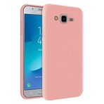 KZY Samsung Galaxy J7 İçi Kadife Soft Logosuz Lansman Silikon Kılıf - Pembe