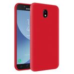 KZY Samsung Galaxy J7 Pro İçi Kadife Soft Logosuz Lansman Silikon Kılıf - Kırmızı