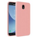 KZY Samsung Galaxy J7 Pro İçi Kadife Soft Logosuz Lansman Silikon Kılıf - Pembe