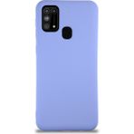 Kzy Samsung Galaxy M31 Kapak Içi Kadife Lansman Silikon Kılıf - Lila