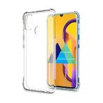 KZY Samsung Galaxy M31 Şeffaf Airbag Antishock Köşeli Silikon Kılıf + Tam Kaplayan Fiber Nano Ekran Koruyucu 6D Nano Cam