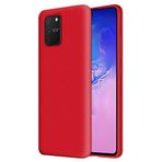 KZY Samsung Galaxy S10 Lite İçi Kadife Soft Logosuz Lansman Silikon Kılıf - Kırmızı