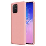 KZY Samsung Galaxy S10 Lite İçi Kadife Soft Logosuz Lansman Silikon Kılıf - Pembe