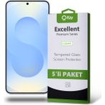 Kzy Samsung Galaxy S25 ile Uyumlu Temperli Ekran Koruyucu Kırılmaz Cam Ekonomik 5'li Paket - Şeffaf